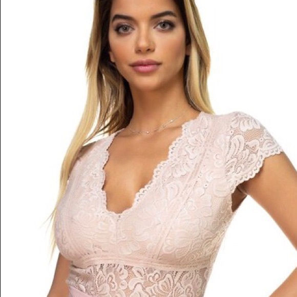 Bodysuit Lace Blush-Last One - Picture 2 of 6